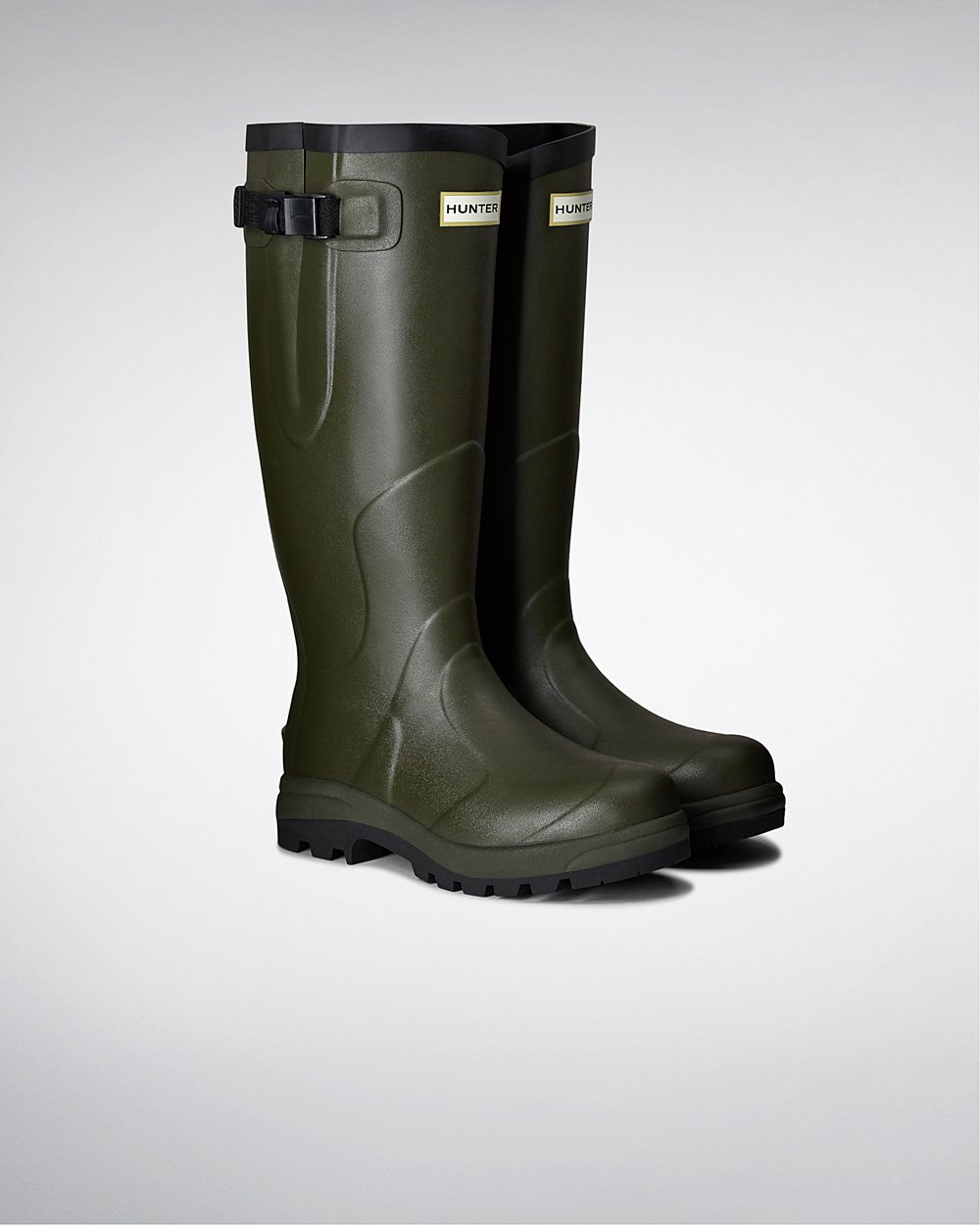 Hunter Mujer Balmoral Classic - Botas de Lluvia Verde Oscuro Oliva - 814-PFJVUT